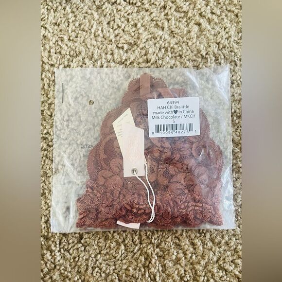 🆕WE ARE HAH Free People Chi Bralittle Bralette - Milk Chocolate Small - Picture 3 of 4